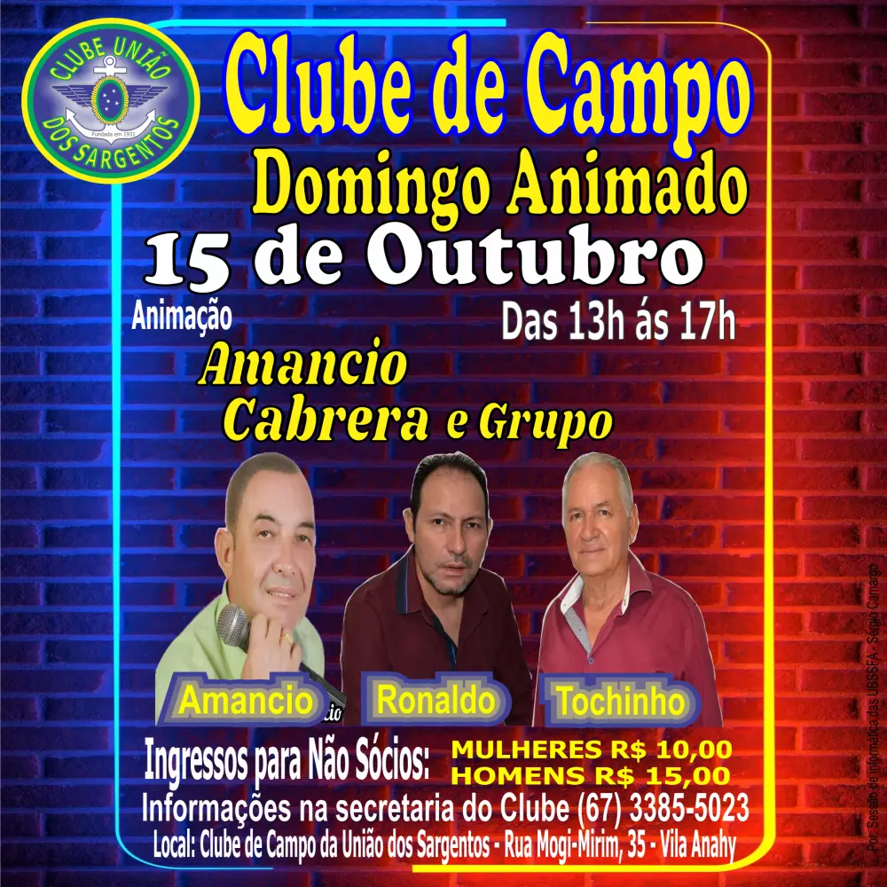 Domingo Animado no Clube de Campo 15/10/2023